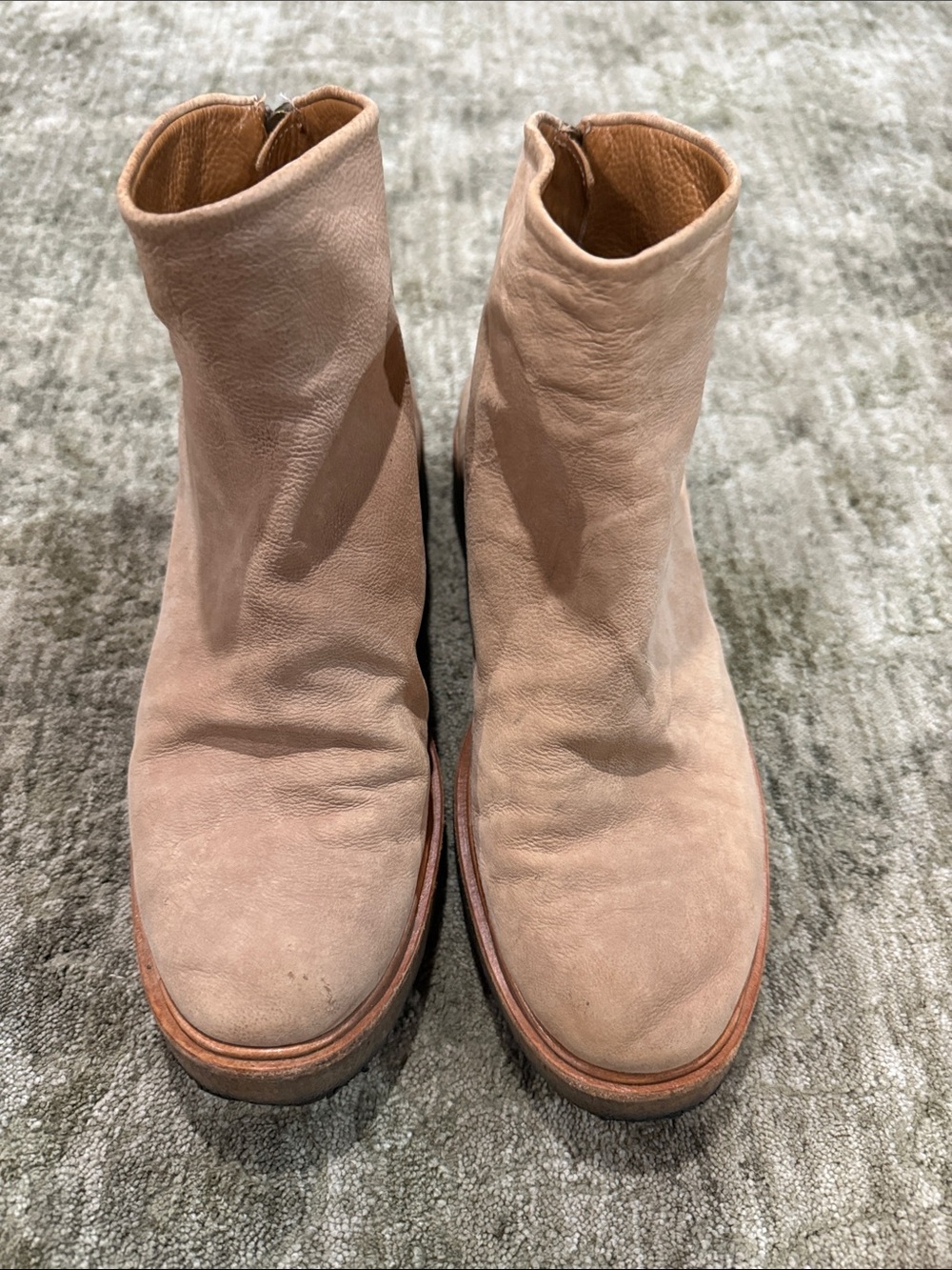 Coclico Women’s 36.5 Taupe Leather Ankle Boots Made in Spain US 6 6.5